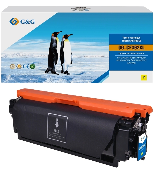 Картридж лазерный G&G GG-CF362XL желтый (18000стр.) для HP CLJ M552dn/M553N/M553DN/M553X/M577C/M577Z/M577F/M577DN