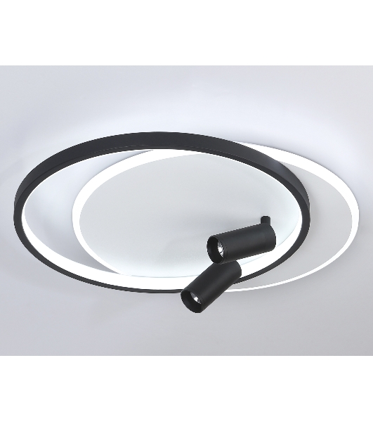 Светильник Ambrella light FL5137/2+2 WH/BK белый/черный 66W 3000K/4200K/6400K+4200K 500*420*130 (ПДУ ИК)