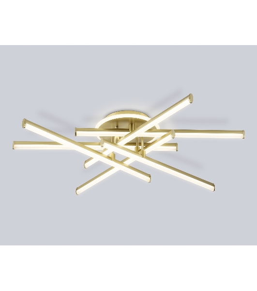 Потолочный светодиодный светильник Ambrella light FL6254 GD золото 97W 3000K-6400K 805*760*170 (ПДУ ИК)