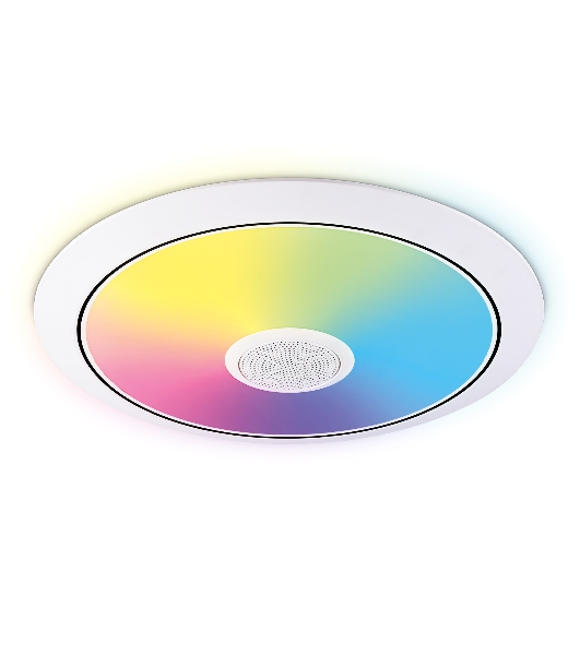 Музыкальный светодиодный светильник Ambrella light FZ720 WH белый IP20 52W 3000-6500K+RGB Music 450*65 (ПДУ ИК)