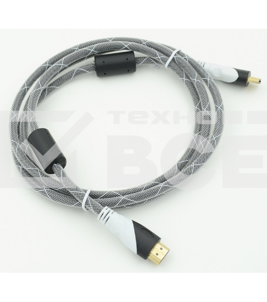Кабель HDMI Ver.1.4 черный jack HDMI(19pin)/HDMI(19pin) 1.8м феррит.кольца позолоченные контакты