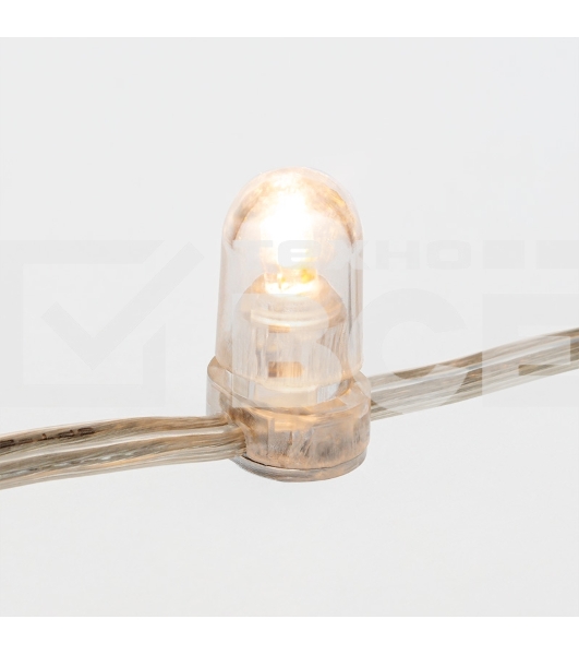 Гирлянда «LED Клип-лайт» 12 V, прозрачный ПВХ, 150 мм, цвет диодов теплый белый