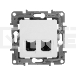 Двойная розетка RJ 45 - категория 5е - UTP - Etika - белый, фото3