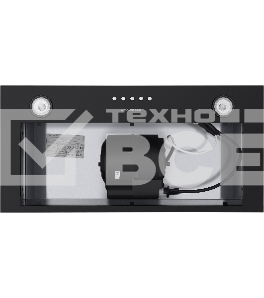 Вытяжка встраиваемая Maunfeld Crosby Singl 60 черный, 60 см, 850 куб. м/ч, 48 дБ