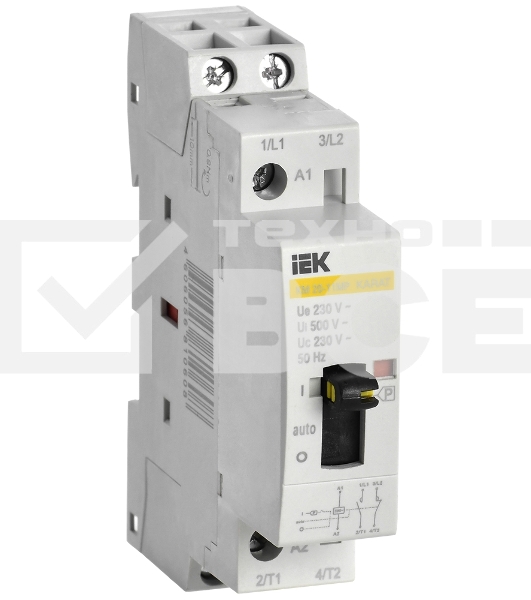 Контактор модульный с ручным упр. IEK KARAT КМ20-11МР AC KARAT