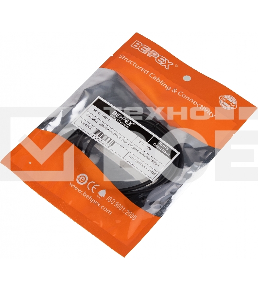 Кабель USB (m)-USB Type-C (m) 1м черный