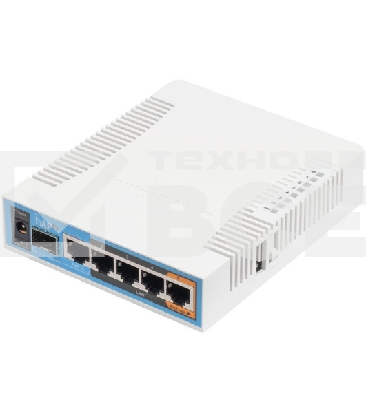 Сетевое оборудование MikroTik RB962UiGS-5HacT2HnT Роутер 2.4+5ГГц, 802.11a/b/g/n/ac, 5x Ethernet 1G, 1x SFP