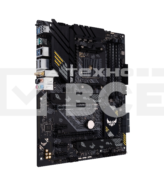 Материнская плата ASUS TUF GAMING B550-PLUS WIFI II, AM4, AMD B550, 4xDDR4, 6xSATA, 2xM.2, 1xPCI-E 3.0 x16, 1xPCI-E 4.0 x16, 3xPCI-E x1, 1xDP, 1xHDMI, 1x 2.5Gb LAN, 2xUSB-A 3.2 Gen 1, 1xUSB-A 3.2 Gen 2, 1xUSB-C 3.2 Gen 2, 3x3.5 мм, 7.1, ATX