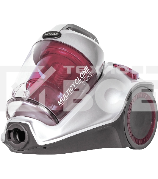Пылесос Hyundai HYV-C4570 2400Вт серебристый/красный