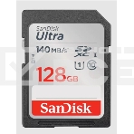 Флеш карта SD 128GB SanDisk SDXC Class 10 UHS-I Ultra 140MB/s, фото 1