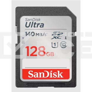Флеш карта SD 128GB SanDisk SDXC Class 10 UHS-I Ultra 140MB/s
