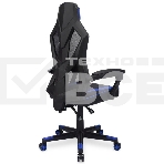 Кресло игровое Оклик 121G черный/синий сиденье черный/синий искусст.кожа/сетка с подголов. крестов. пластик черный, фото7