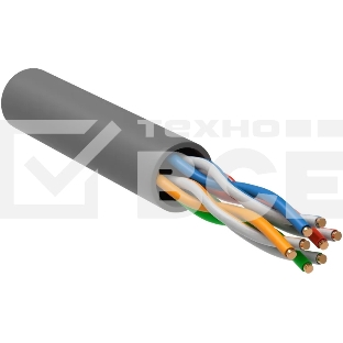 Кабель информационный ITK Generica BC1-C5E04-111-305-TL-R-G кат.5E U/UTP 4X2 1Om PVC внутренний 305м серый