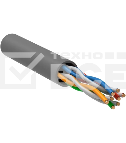 Кабель информационный ITK Generica BC1-C5E04-111-305-TL-R-G кат.5E U/UTP 4X2 1Om PVC внутренний 305м серый