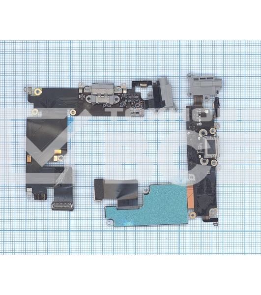 Шлейф разъема питания с аудио-разъемом для iPhone 6 Plus черный