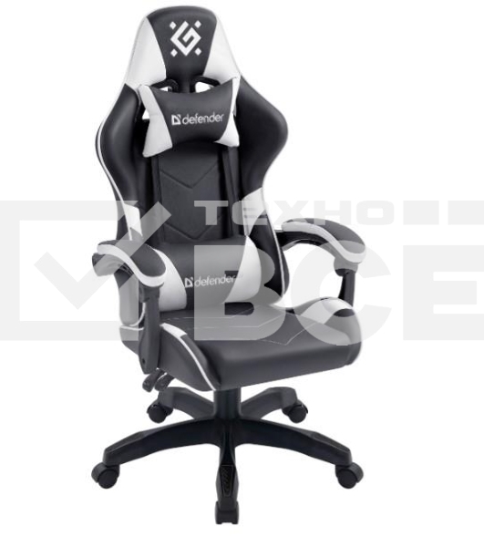 Кресло игровое Defender Companion черный/белый, класс 3, металл, PU
