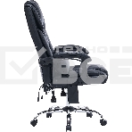Кресло офисное Cactus CS-CHR-OC02M-BK черный, эко.кожа, крестов. сталь, фото4