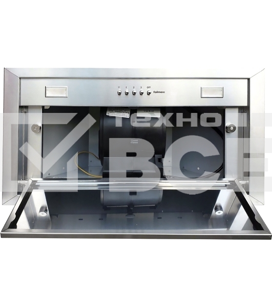 Встраиваемая вытяжка FALMEC BUILT-IN 50 MAX EVO, серия Design, 56 см, механическое/кнопочное управление, светодиодное освещение, периметральное всасывание, 3 скорости, отвод/циркуляция, максимальная производительность 1040 м3/ч, угольный фильтр (опция), э