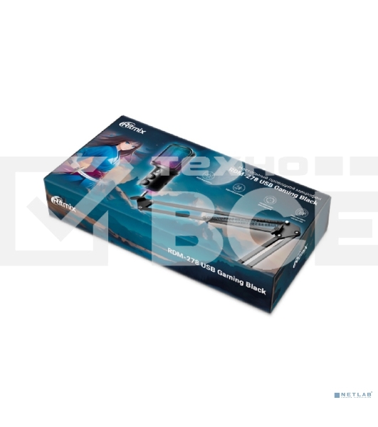 Микрофон RITMIX RDM-278 USB Gaming Black {Подключение  Type-C - USB A/Type-C, Jack 3,5 мм на наушники; размеры микрофона: 5 * 15* 5 см}