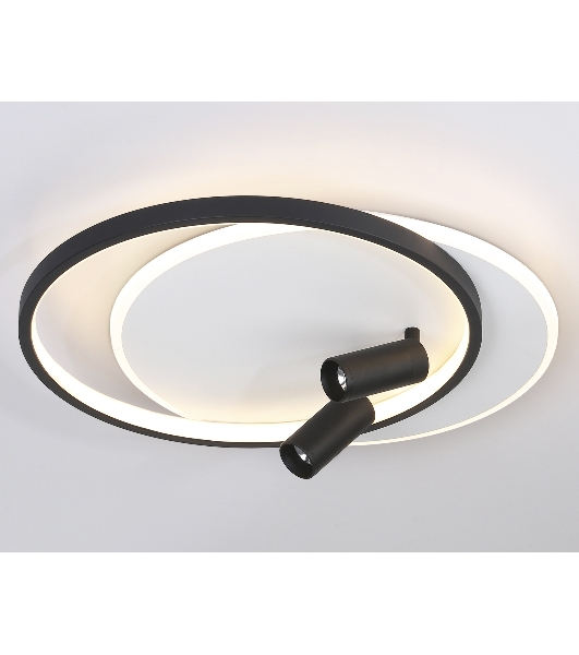 Светильник Ambrella light FL5137/2+2 WH/BK белый/черный 66W 3000K/4200K/6400K+4200K 500*420*130 (ПДУ ИК)