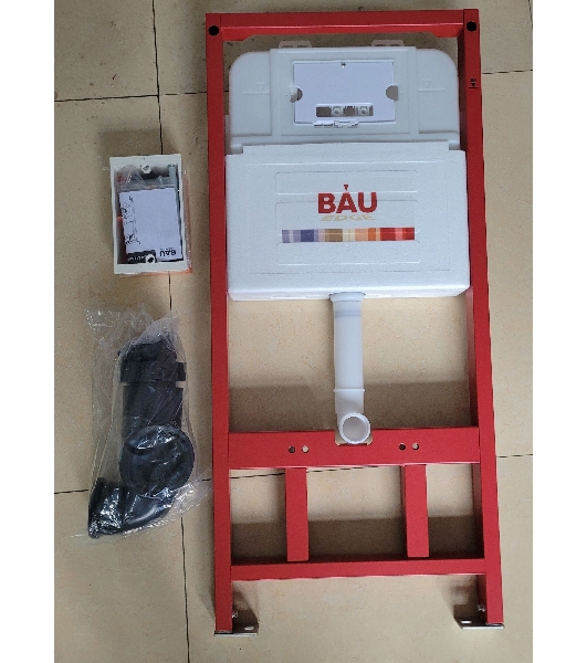 Инсталляция BAU PRO для подвесного унитаза, клавиша смыва BAU Stil, золото