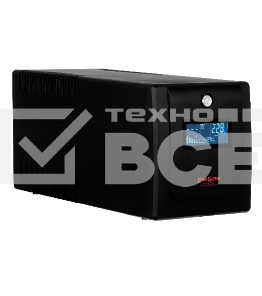 Источник бесперебойного питания ExeGate SpecialPro Smart LLB-1500.LCD.AVR.4SH.USB <1500VA/950W, LCD, AVR, 4*Schuko, USB, Black>