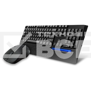 Клавиатура + мышь Rapoo X1960 клав:черный мышь:черный USB