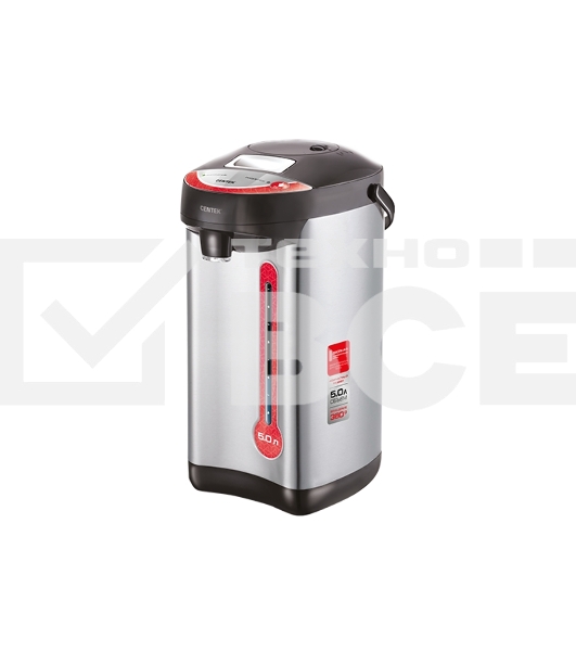 Термопот Centek CT-0082 черный, 5л, 750Вт, 3 способа подачи воды, корпус из нержавеющей стали