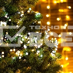 Гирлянда «Мишура LED» 3 м, темно-зеленый ПВХ, 288 диодов, цвет белый + теплый белый, фото2