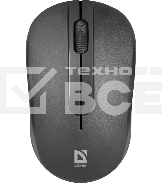 Мышь беспроводная Defender Hit MM-495 черный, 1600 dpi, радиоканал, USB, кнопки - 3