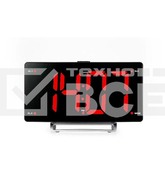 Радиобудильник Hyundai H-RCL246 черный LCD подсв:красная часы:цифровые FM