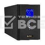 Источник бесперебойного питания (инвертор, синус, для котла) ExeGate SineTower SZ-2000.LCD.AVR.3SH.1C13.USB <2000VA/1600W, чистая синусоида, LCD дисплей, AVR, 3*Schuko+1*C13, USB, линейно-интерактивный, внешняя батарея 24В до 200Ач, Black>, фото2