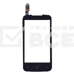 Сенсорное стекло (тачскрин) для Lenovo A376, черное, фото4