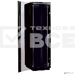 Шкаф телекоммуникационный напольный 42U (600x1000) дверь стекло (3 места), черный, фото3