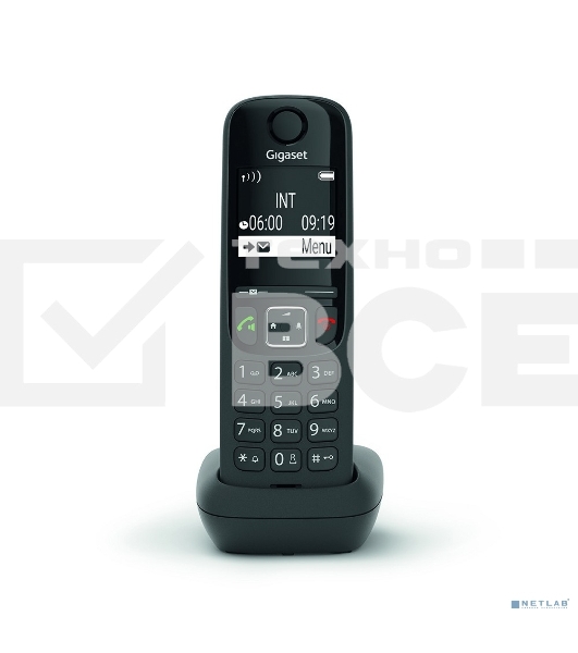 Дополнительная трубка Dect Gigaset AS690HX черный для AS690