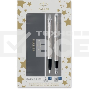 Набор ручек Parker IM Core FK221 (2183058) Stainless Steel CT M сталь нержавеющая подар.кор. ручка перьевая, ручка шариковая
