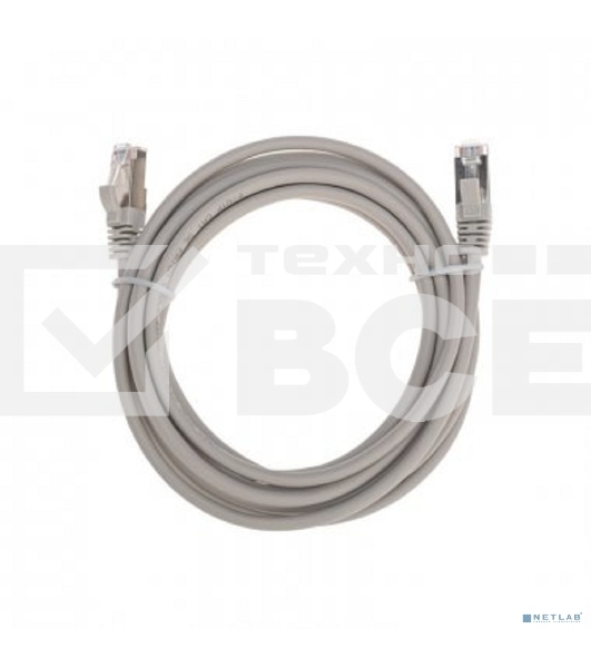  Патч-корд F/UTP, CAT 5e, RJ45-RJ45, 26AWG, ZH нг(А)-HF, серый, 3м  REXANT