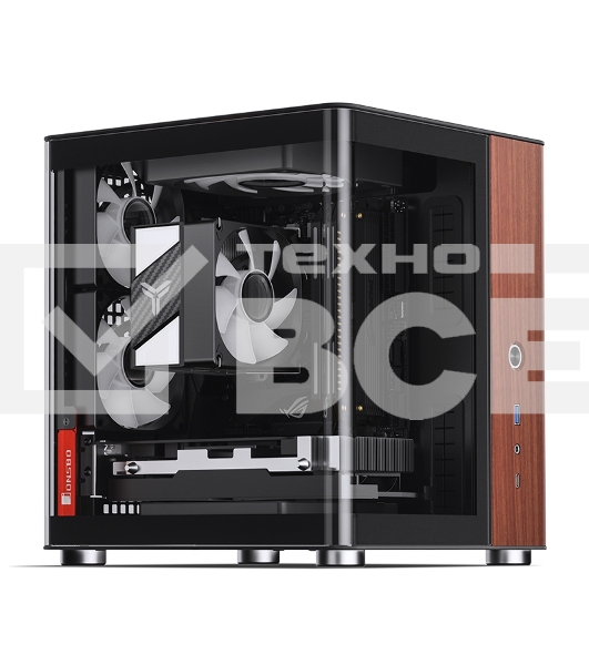 Компьютерный корпус JONSBO TK-0 Black ITX без БП, mini-ITX, micro-ATX, ATX, черный