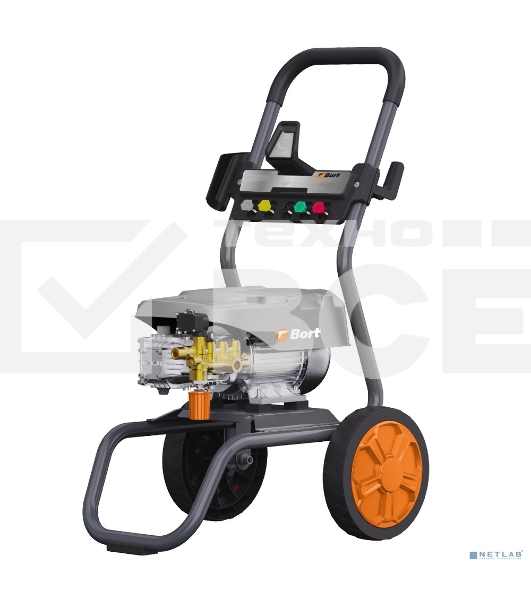 Мойка высокого давления Bort KEX-2800 2500 Вт, максимальное давление 125 бар, рабочее давление 105 бар, 12 л/мин, 23 кг, набор аксессуаров 10шт
