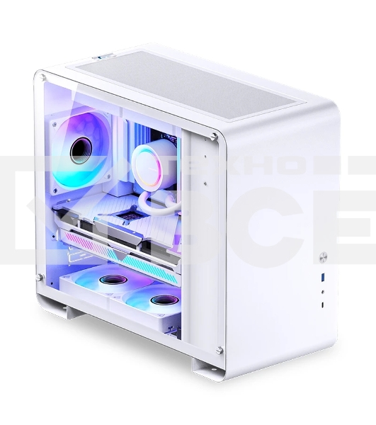Корпус без блока питания JONSBO U4 Mini, Mini-Tower, TG, no fan, 1xUSB-A 3.0 + 1xUSB-C 3.2, mATX, mITX White