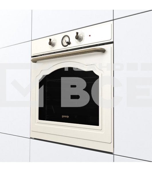Встраиваемая электрическая духовка GORENJE/раиваемая электрическая духовка,ширина 60 см,объем 77л,пиролитическая эмаль,слоновая кость