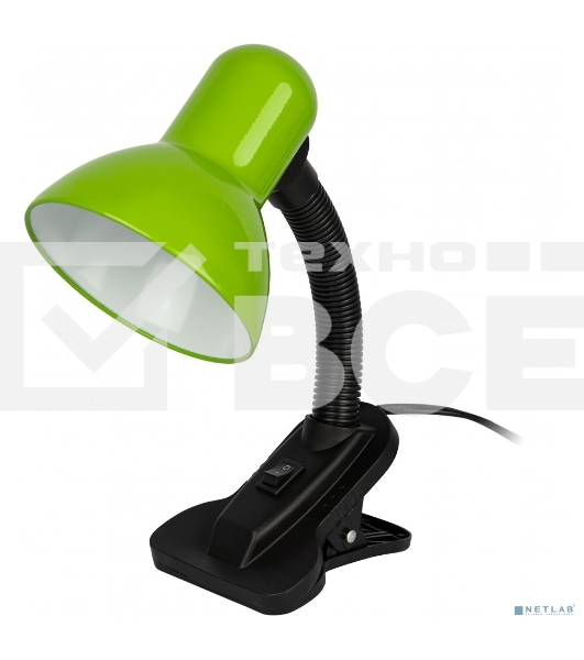 Настольный светильник ЭРА Б0058670 N-212-Е27-40W-GR на прищепке зеленый