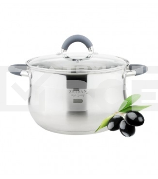 Кастрюля со стеклянной крышкой Zeidan Z-50250 2,1 л - 2.1 л (д.16х10.5 см), нерж.сталь, внутренняя - матовая полировка, снаружи - комбинированная полировка, шкала литража, ручки с силиконовым покрытием, КАПСУЛИРОВАННОЕ ДНО, ПОДАРОЧНАЯ УПАКОВКА С ПЛАСТИКОВОЙ РУЧКОЙ.