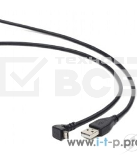 Кабель Gembird/Cablexpert Pro CCP-mUSB2-AMBM90-6, AM/microBM 5P, 1,8м, угловой, экран, черный