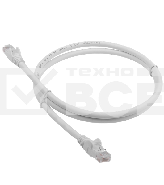 Патч-корд LANMASTER LSZH UTP кат.6, 0.5 м, белый