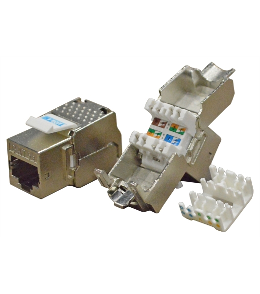 Модуль Keystone RJ45, Cat.6, STP, 180 градусов