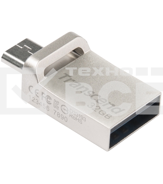 Флеш диск Transcend 32GB JetFlash 880, USB 3.0 OTG ,Металл