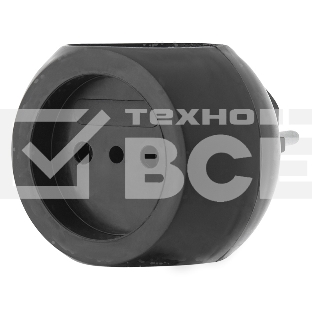 Тройник электрический «Шар» 220 В 6 А черный Rexant
