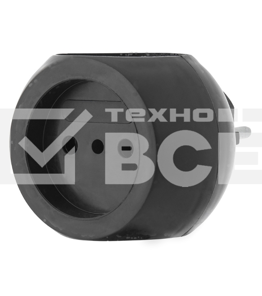 Тройник электрический «Шар» 220 В 6 А черный Rexant