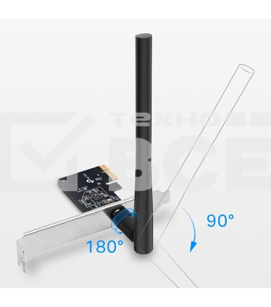 Двухдиапазонный Wi-Fi адаптер TP-Link Archer T2E AC600 PCI Express